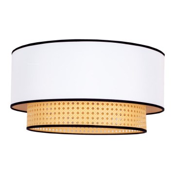 Duolla - Stropné svietidlo BOHO 1xE27/15W/230V pr. 45 cm biela/ratan