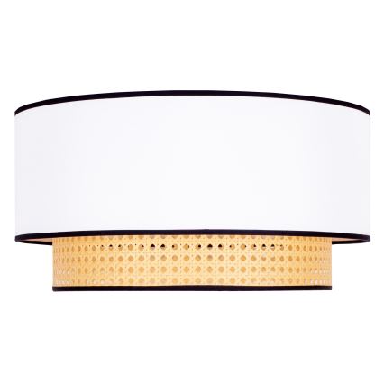 Duolla - Stropné svietidlo BOHO 1xE27/15W/230V pr. 45 cm biela/ratan