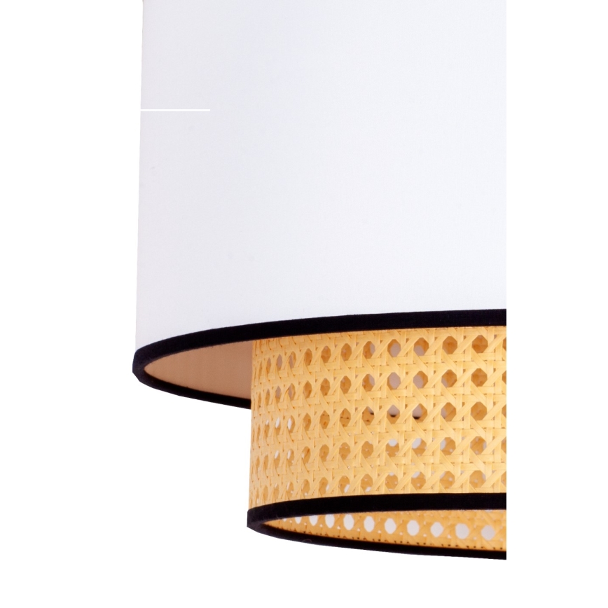 Duolla - Stropné svietidlo BOHO 1xE27/15W/230V pr. 45 cm biela/ratan