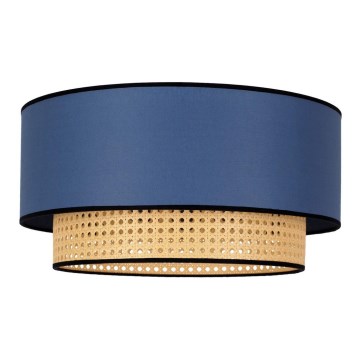Duolla - Stropné svietidlo BOHO 1xE27/15W/230V pr. 45 cm modrá/ratan