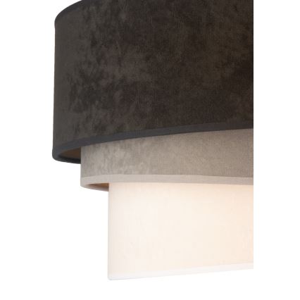 Duolla - Stropné svietidlo DEVON 1xE27/40W/230V pr. 45 cm čierna/šedá/béžová