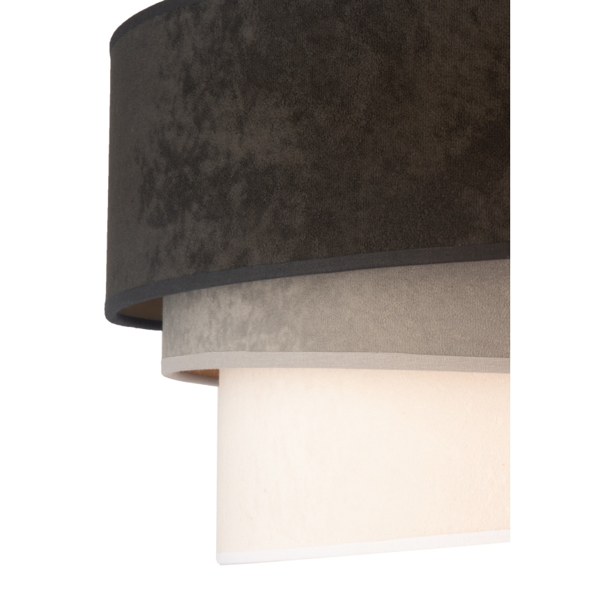 Duolla - Stropné svietidlo DEVON 1xE27/40W/230V pr. 45 cm čierna/šedá/béžová