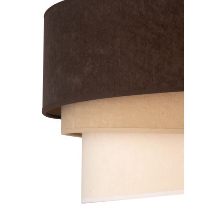 Duolla - Stropné svietidlo DEVON 1xE27/40W/230V pr. 45 cm hnedá/béžová