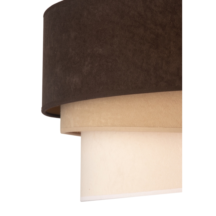 Duolla - Stropné svietidlo DEVON 1xE27/40W/230V pr. 45 cm hnedá/béžová