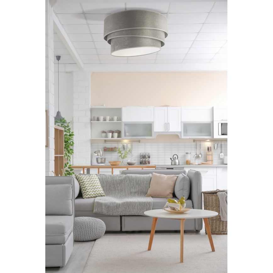 Duolla - Stropné svietidlo DEVON 1xE27/40W/230V pr. 45 cm šedá