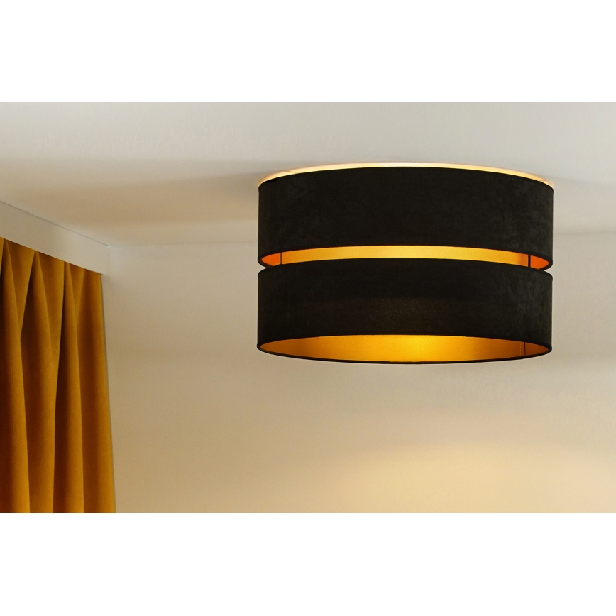 Duolla - Stropné svietidlo DUO 1xE27/40W/230V pr. 40 cm čierna/zlatá
