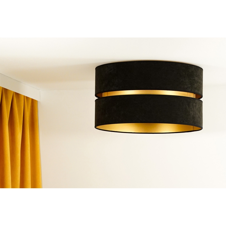 Duolla - Stropné svietidlo DUO 1xE27/40W/230V pr. 40 cm čierna/zlatá