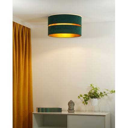 Duolla - Stropné svietidlo DUO 1xE27/40W/230V pr. 40 cm zelená/zlatá