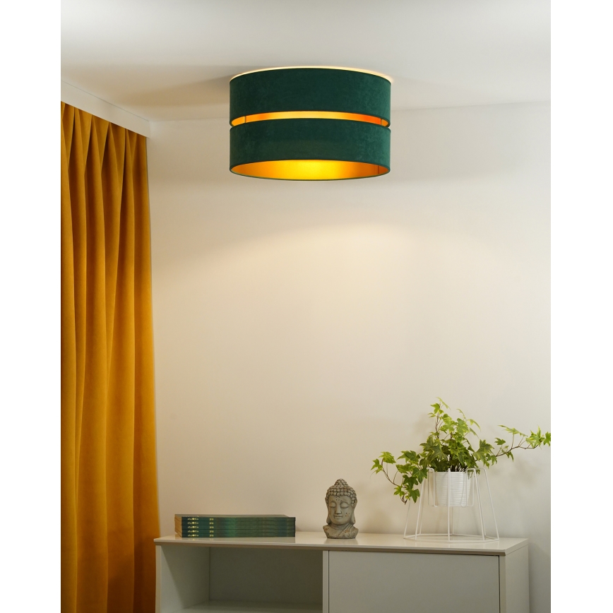 Duolla - Stropné svietidlo DUO 1xE27/40W/230V pr. 40 cm zelená/zlatá