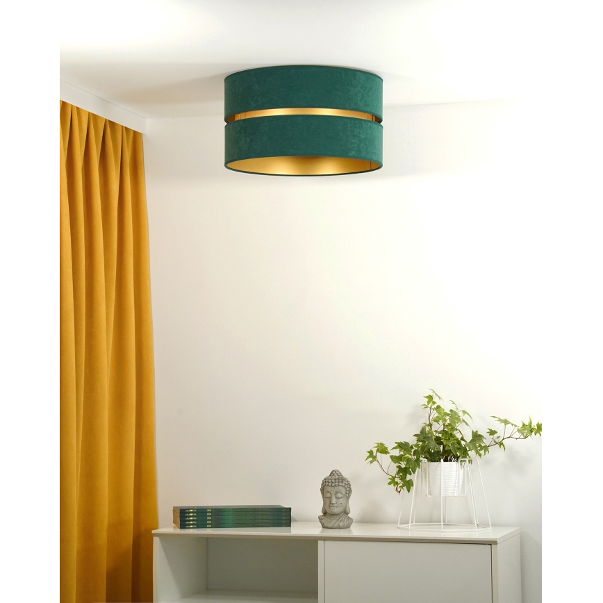 Duolla - Stropné svietidlo DUO 1xE27/40W/230V pr. 40 cm zelená/zlatá