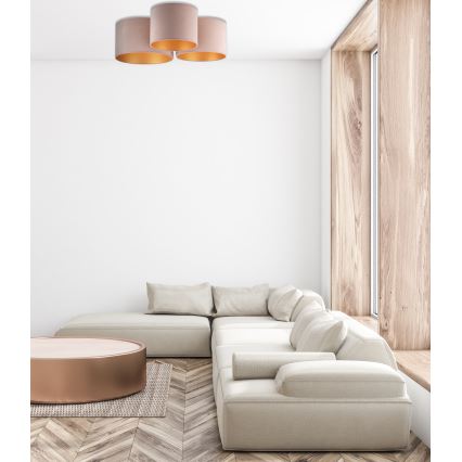 Duolla - Stropné svietidlo ROLLER TRIO 3xE27/60W/230V hnedá