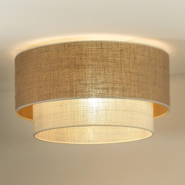 Duolla - Stropné svietidlo YUTE BOHO 1xE27/15W/230V pr. 45 cm hnedá/krémová