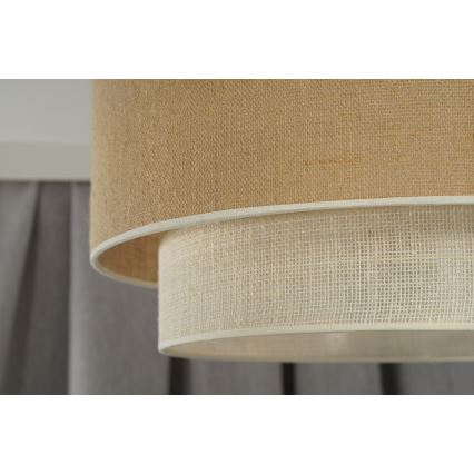 Duolla - Stropné svietidlo YUTE BOHO 1xE27/15W/230V pr. 45 cm hnedá/krémová