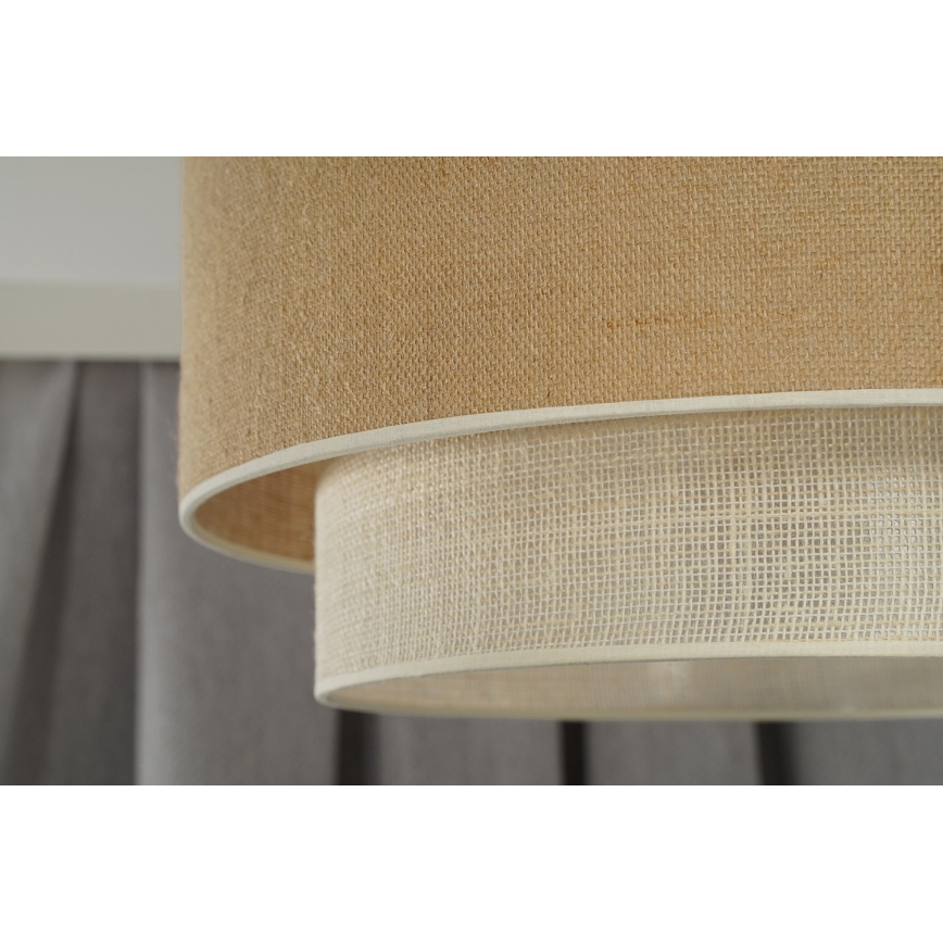 Duolla - Stropné svietidlo YUTE BOHO 1xE27/15W/230V pr. 45 cm hnedá/krémová