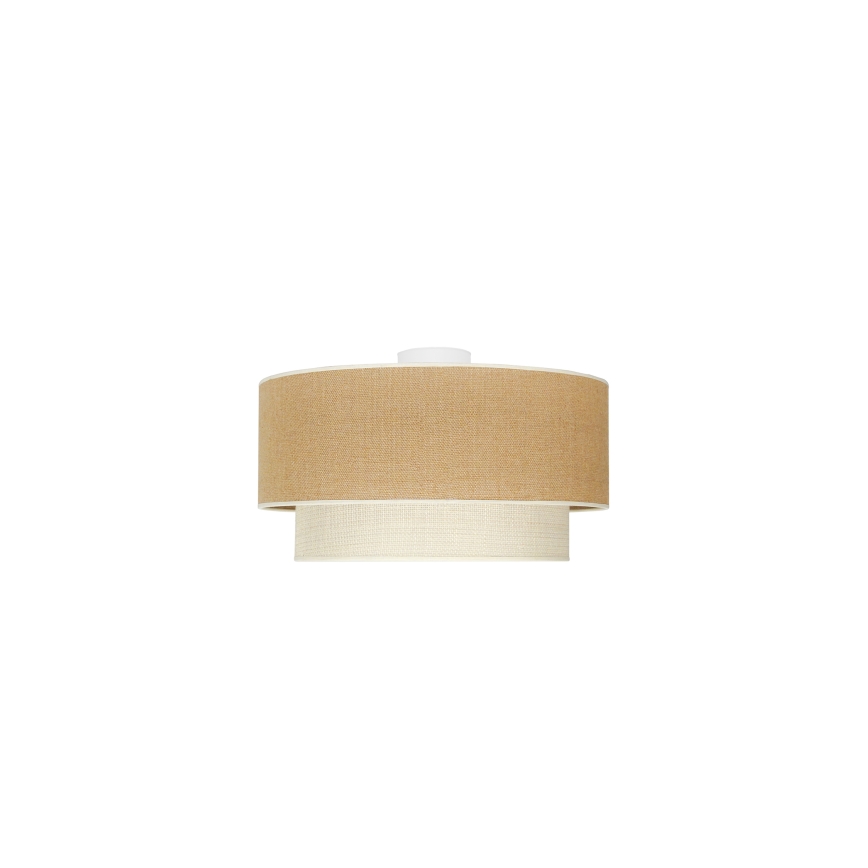 Duolla - Stropné svietidlo YUTE BOHO 1xE27/15W/230V pr. 45 cm hnedá/krémová