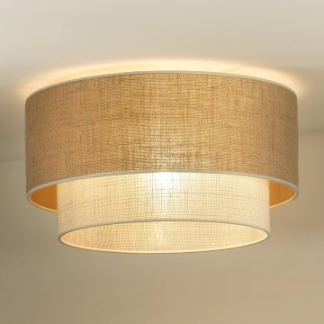Duolla - Stropné svietidlo YUTE BOHO 3xE27/15W/230V pr. 60 cm hnedá/krémová