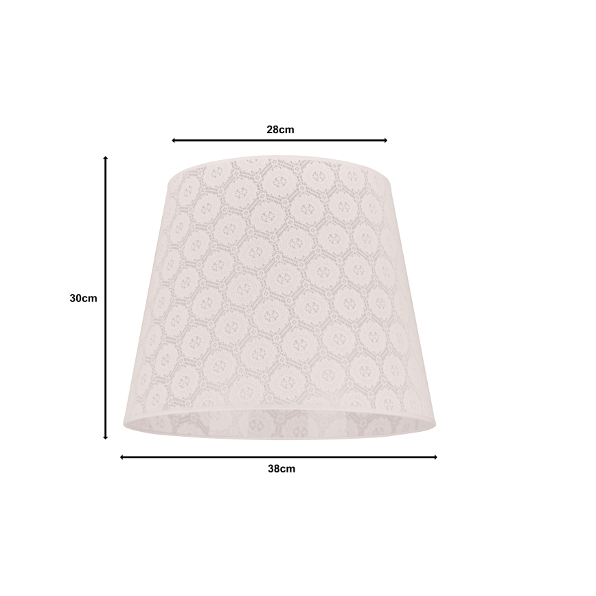 Duolla - Tienidlo k stojací lampě CLASSIC L E27 pr. 38 cm biela