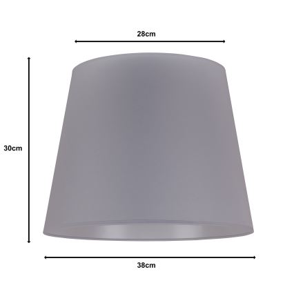 Duolla - Tienidlo k stojací lampě CLASSIC L E27 pr. 38 cm šedá