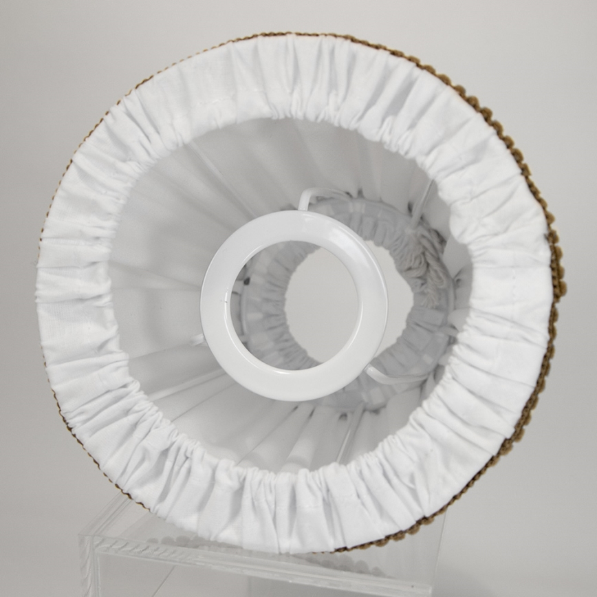Duolla - Tienidlo k stolnej a stojacej lampe E27 pr. 15 cm biela/hnedá
