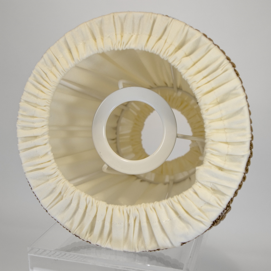 Duolla - Tienidlo k stolnej a stojacej lampe E27 pr. 15 cm krémová/hnedá
