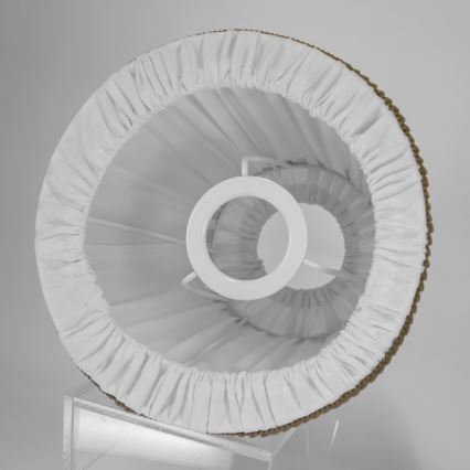 Duolla - Tienidlo k stolnej a stojacej lampe E27 pr. 18,5 cm biela/hnedá