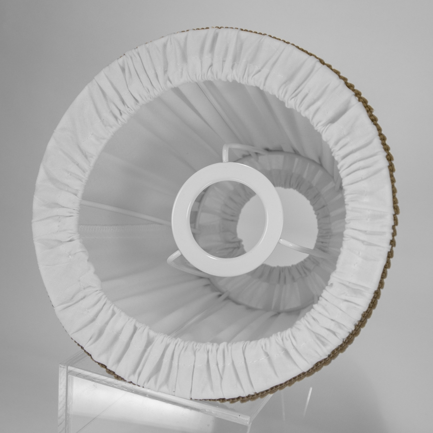Duolla - Tienidlo k stolnej a stojacej lampe E27 pr. 18,5 cm biela/hnedá