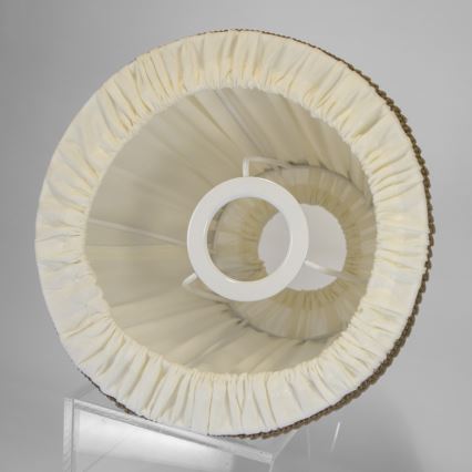 Duolla - Tienidlo k stolnej a stojacej lampe E27 pr. 18,5 cm krémová/hnedá