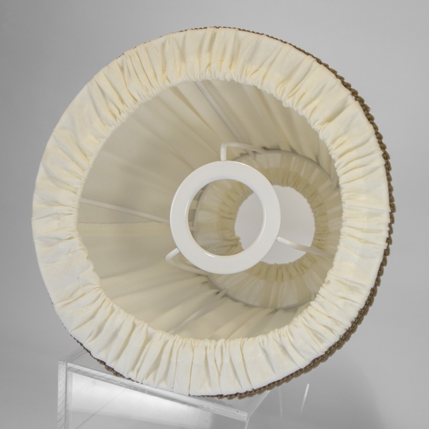 Duolla - Tienidlo k stolnej a stojacej lampe E27 pr. 18,5 cm krémová/hnedá