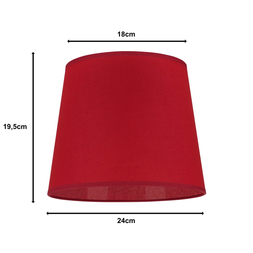 Duolla - Tienidlo k stolnej lampe CLASSIC M E27 pr. 24 cm červená