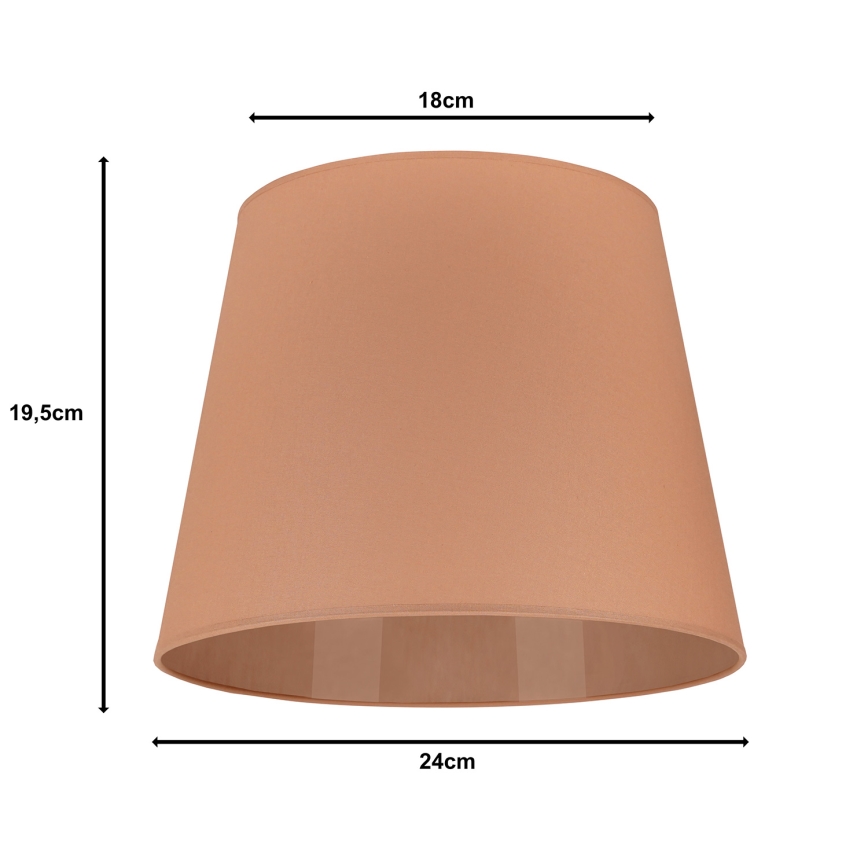 Duolla - Tienidlo k stolnej lampe CLASSIC M E27 pr. 24 cm hnedá