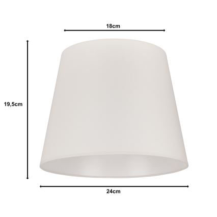 Duolla - Tienidlo k stolnej lampe CLASSIC M E27 pr. 24 cm krémová