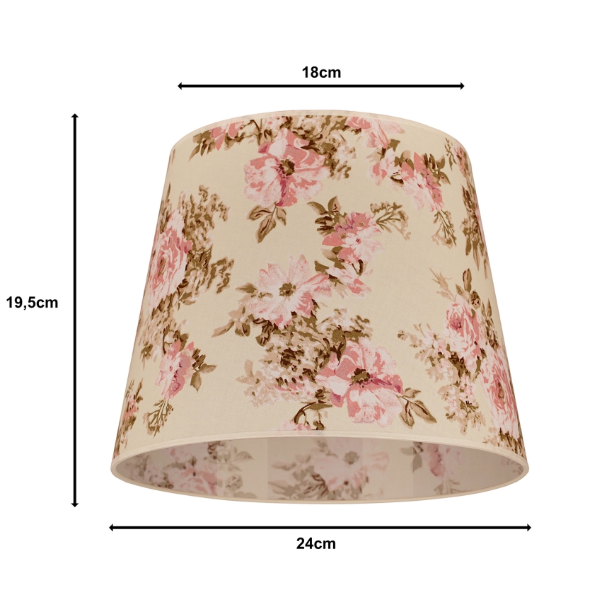 Duolla - Tienidlo k stolnej lampe CLASSIC M E27 pr. 24 cm ruža