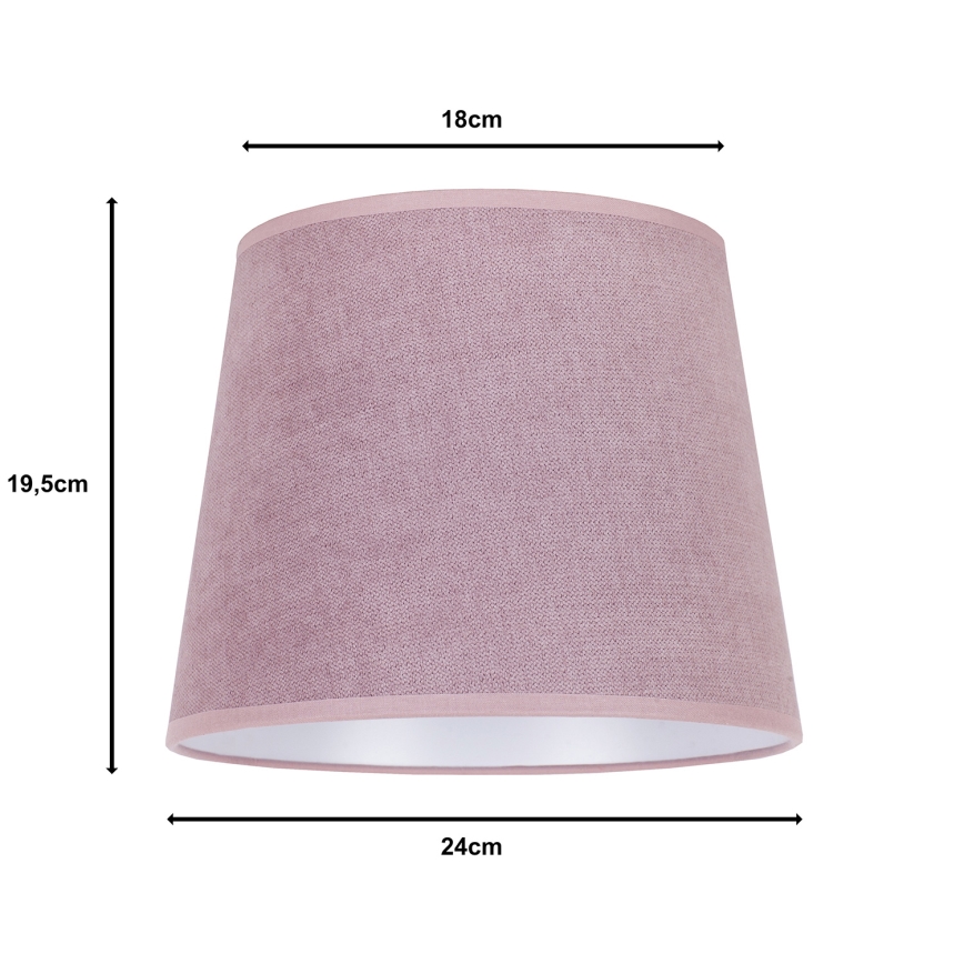 Duolla - Tienidlo k stolnej lampe CLASSIC M E27 pr. 24 cm ružová
