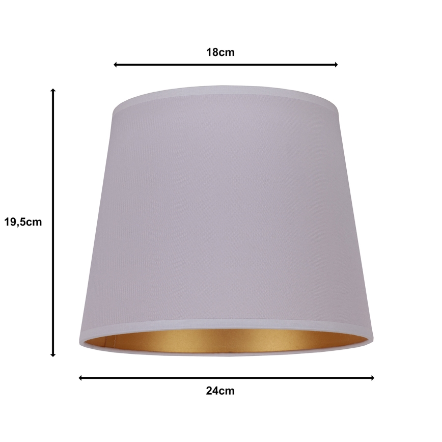Duolla - Tienidlo k stolnej lampe CLASSIC M E27 pr. 24 cm šedá