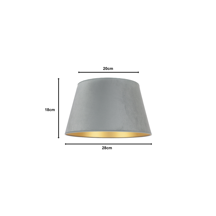 Duolla - Tienidlo k stolnej lampe CONE M E27 pr. 28 cm šedá