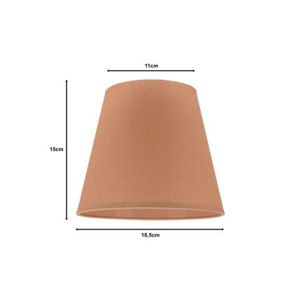 Duolla - Tienidlo k stolnej lampe SOFIA XS E14 pr. 18,5 cm hnedá
