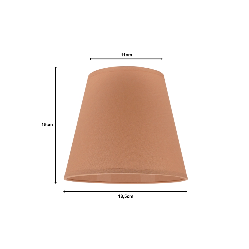 Duolla - Tienidlo k stolnej lampe SOFIA XS E14 pr. 18,5 cm hnedá