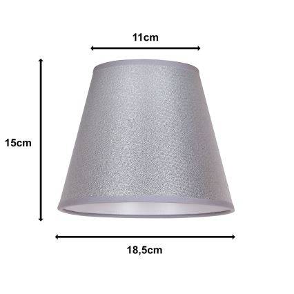 Duolla - Tienidlo k stolnej lampe SOFIA XS E14 pr. 18,5 cm strieborná