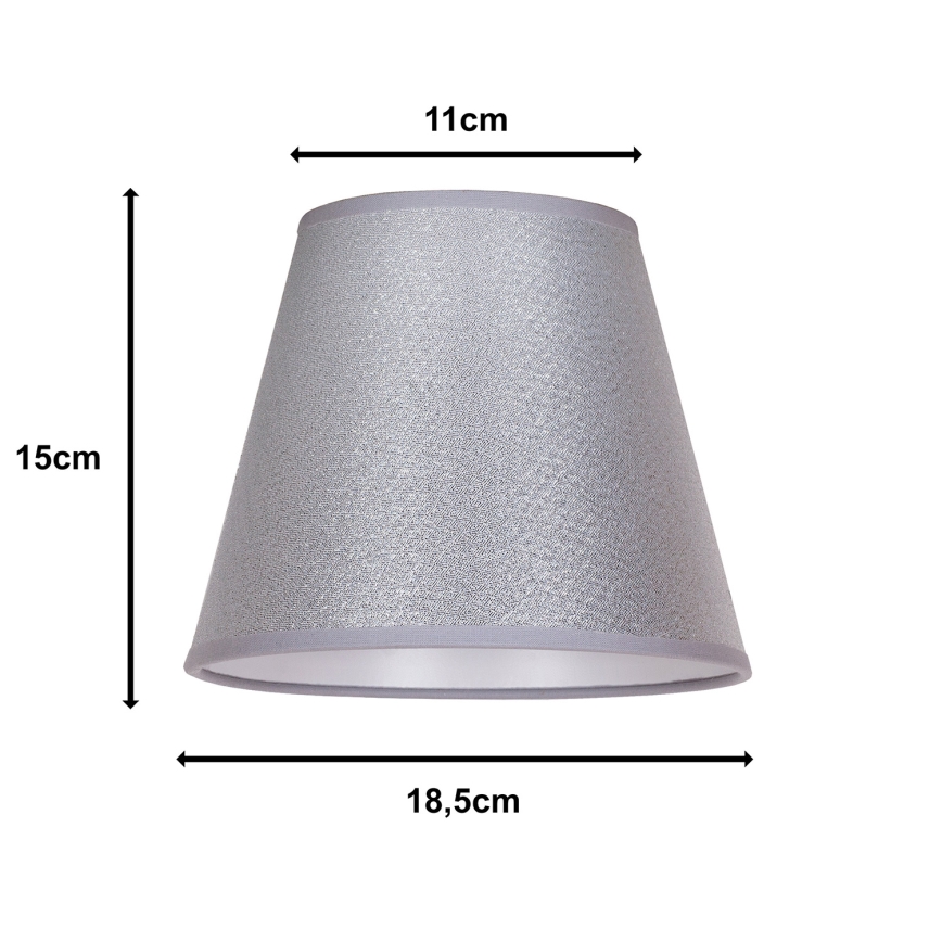 Duolla - Tienidlo k stolnej lampe SOFIA XS E14 pr. 18,5 cm strieborná