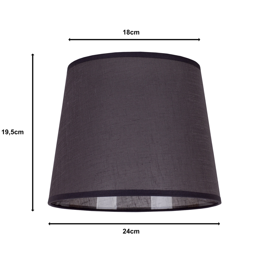 Duolla - Tienidlo k stolný lampě CLASSIC M E27 pr. 24 cm antracit