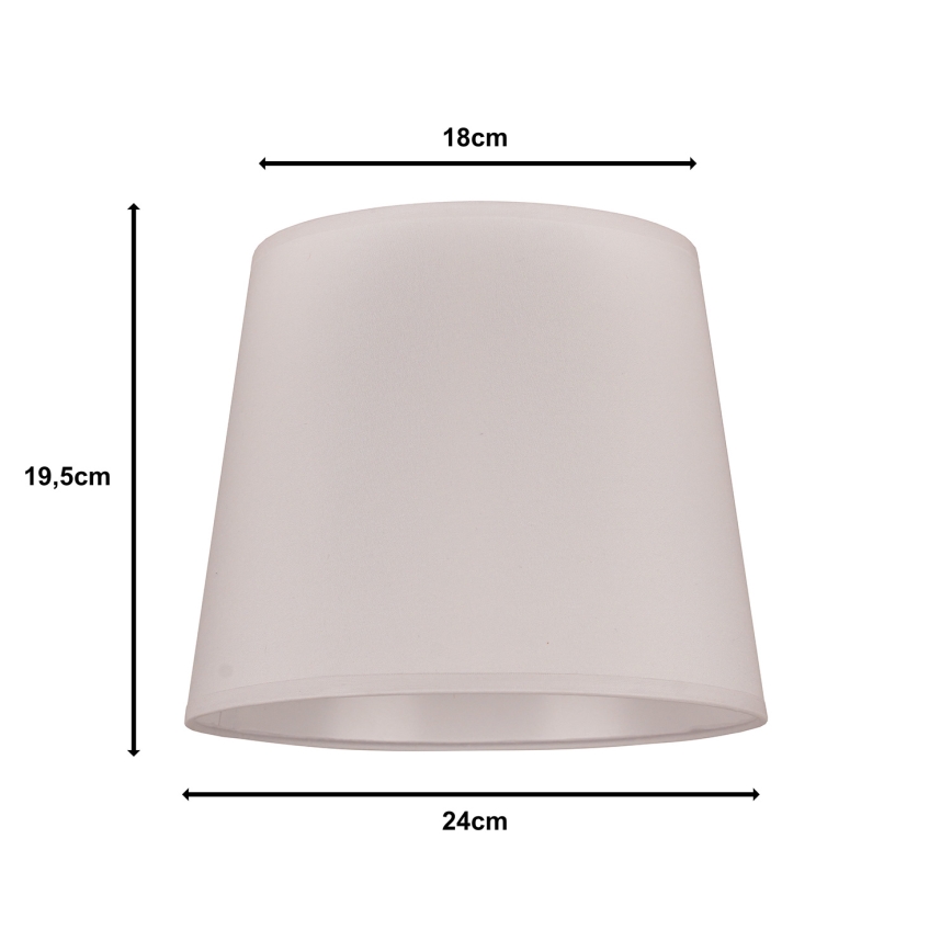 Duolla - Tienidlo k stolný lampě CLASSIC M E27 pr. 24 cm biela