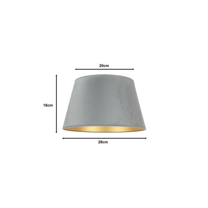 Duolla - Tienidlo pre stolnú lampu CONE M E27 priemer 28 cm mintová