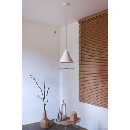 Duolla - Závesný luster na lanku IRONLINE 1xG9/3W/230V, pr. 25 cm, biela