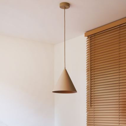 Duolla - Závesný luster na lanku IRONLINE 1xG9/3W/230V priemer 25 cm béžový