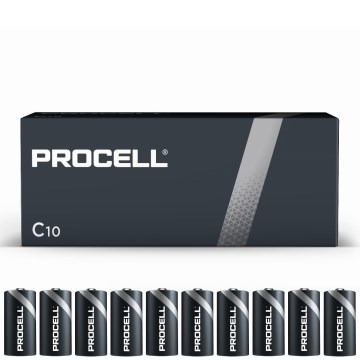 Duracell - 10 ks Alkalická batéria Procell Industrial LR14/C 1,5V 9038 mAh