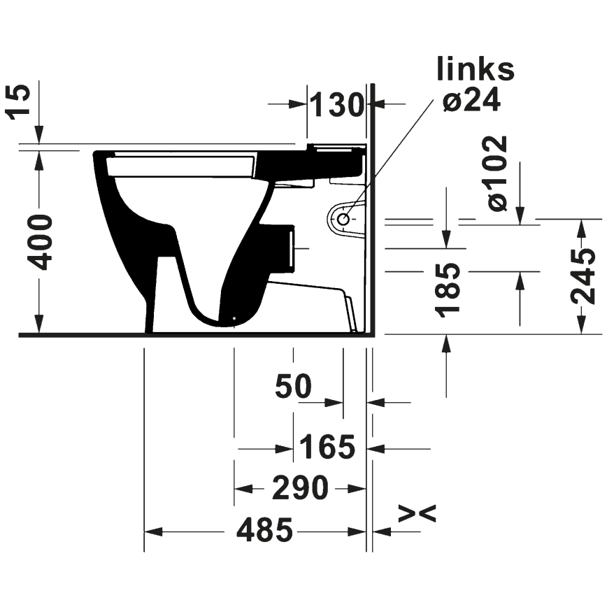 Duravit 20600900002 - WC kombi D-CODE keramika/lesklá biela