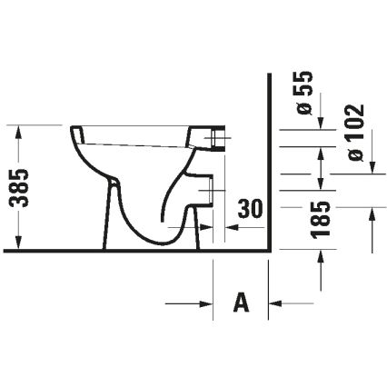 Duravit 21080900002 - Voľne stojace WC D-CODE keramika/lesklá biela