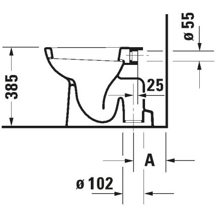 Duravit 21100100002 - Voľne stojace WC D-CODE keramika/lesklá biela