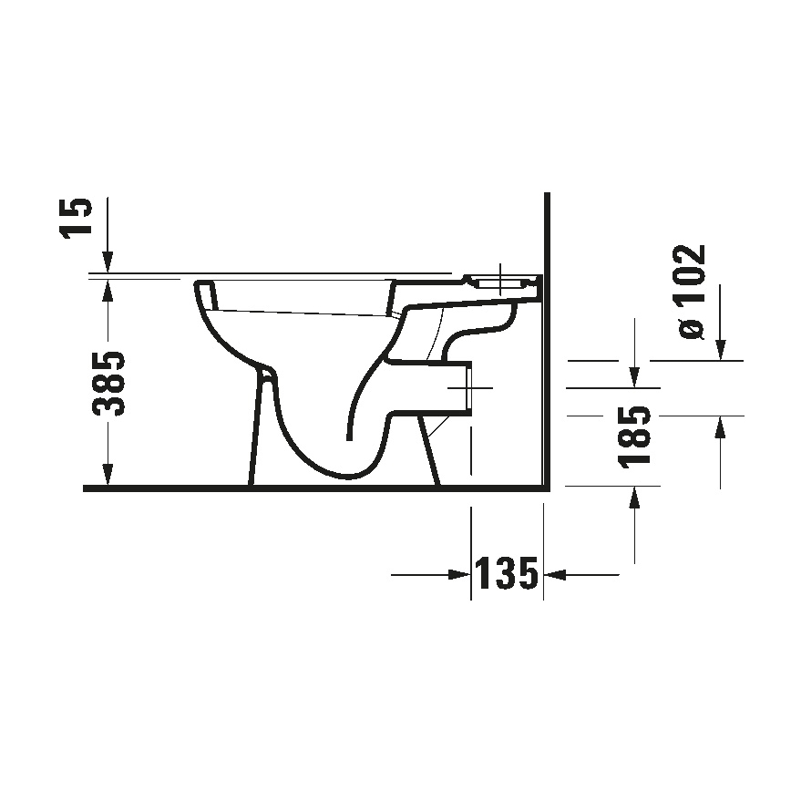 Duravit 21110900002 - WC kombi D-CODE keramika/lesklá biela