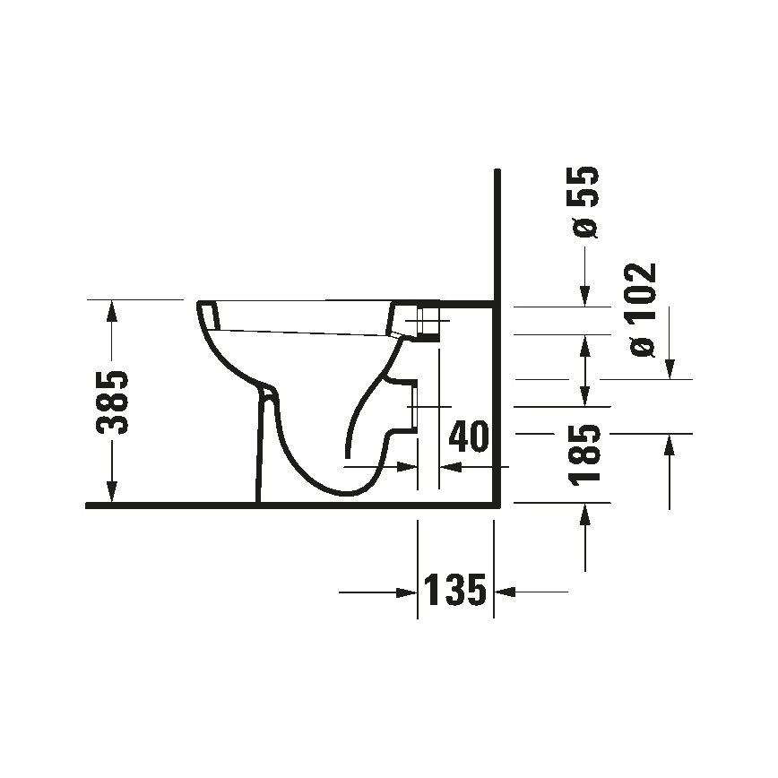 Duravit 21150900002 - Podlahové WC D-CODE keramika/lesklá biela